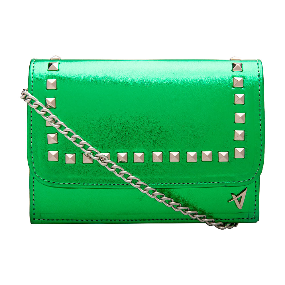 Bolsa Transversal Alça Corrente Verde
