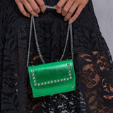 Bolsa Transversal Alça Corrente Verde