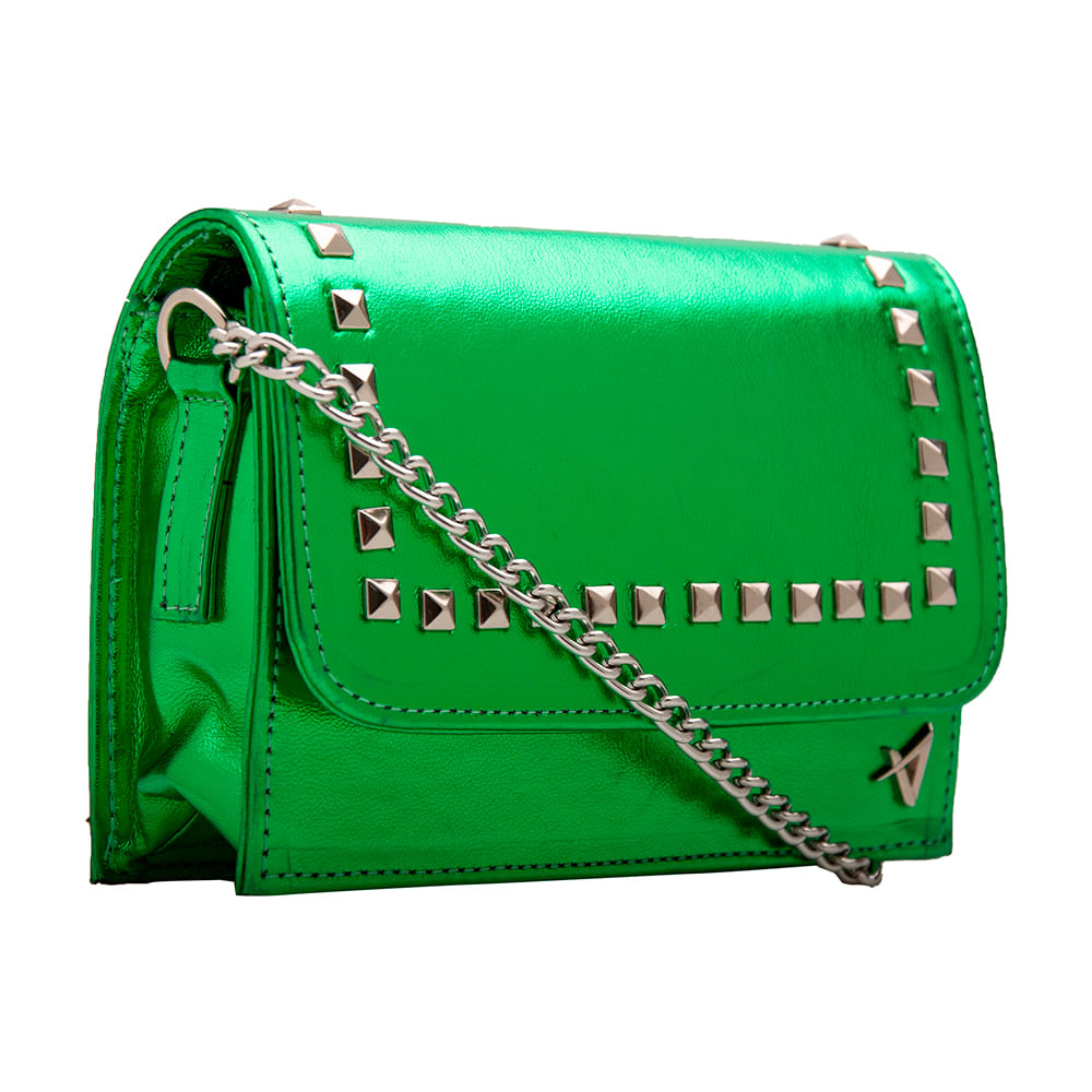 Bolsa Transversal Alça Corrente Verde