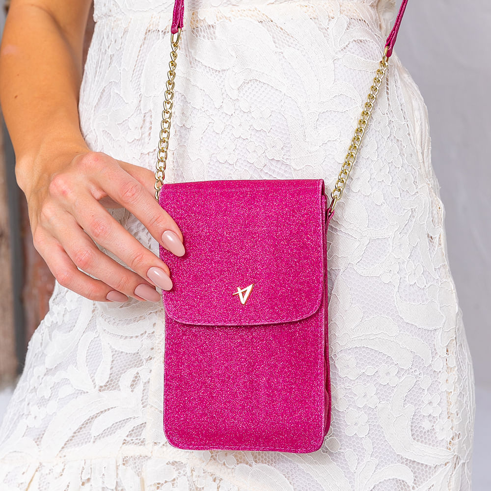 Bolsa Carteira Transversal Pink