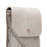 Bolso Carteira Transversal Prata