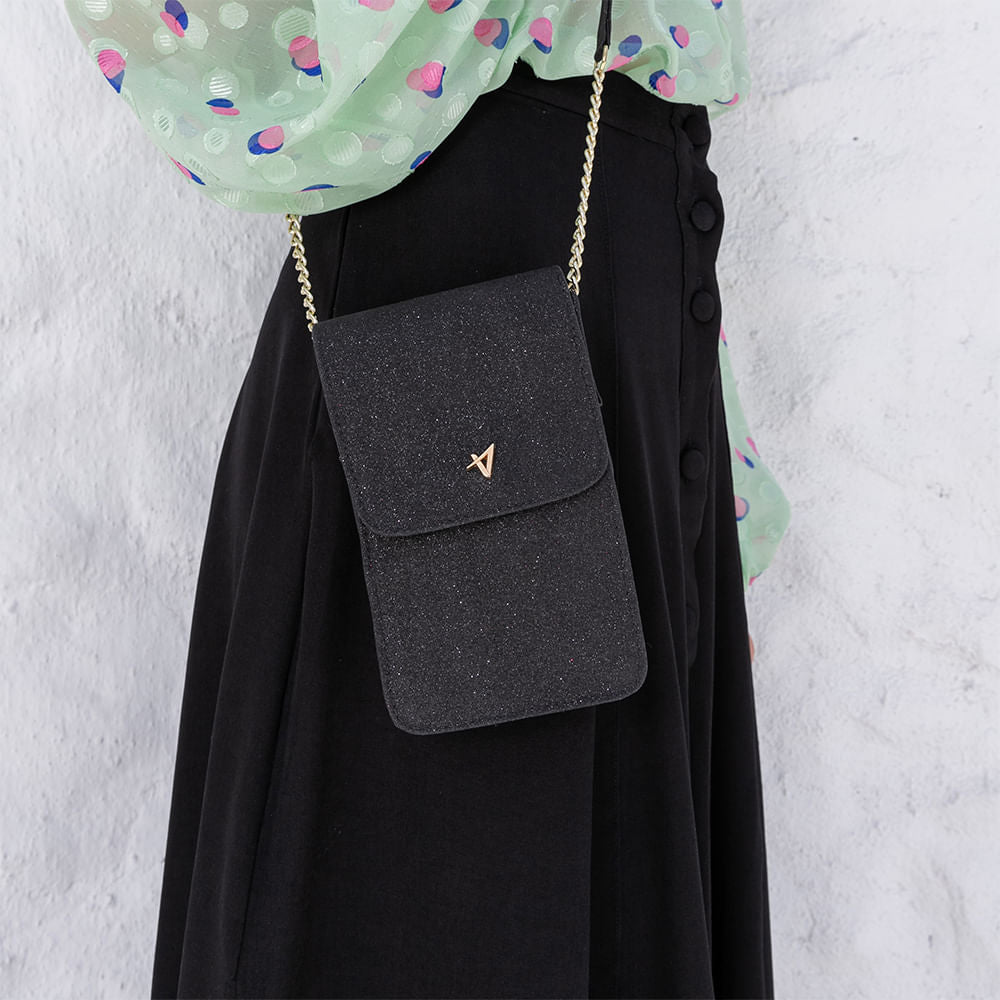 Bolsa Carteira Transversal Preto