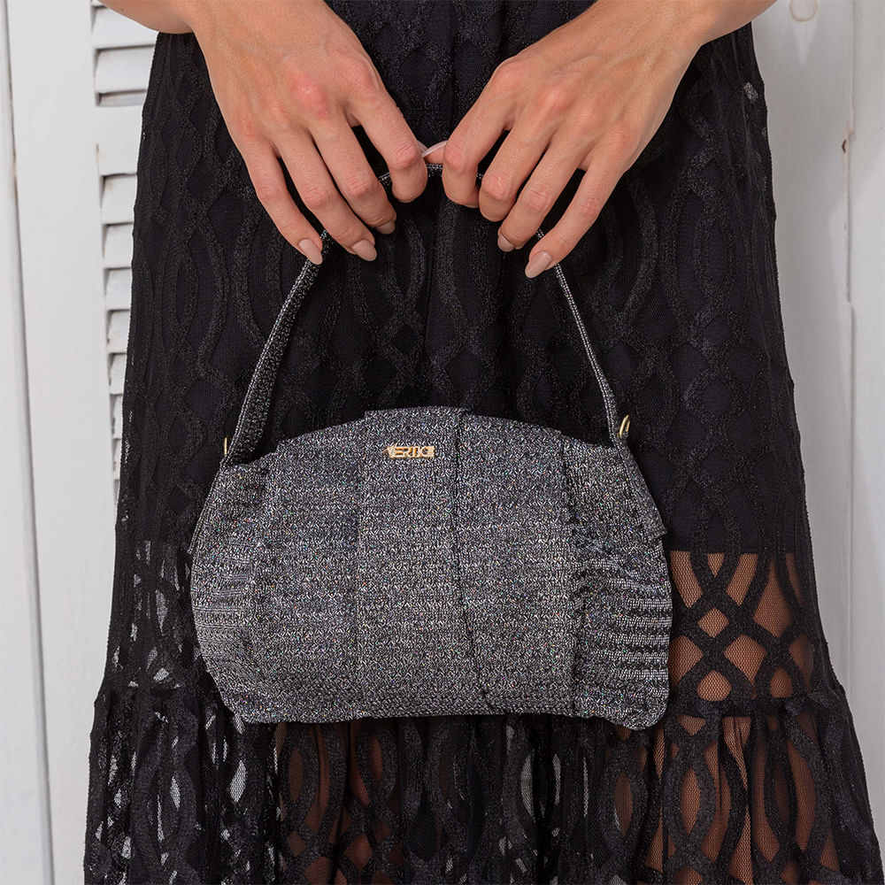 Bolsa Baguete Tiracolo Preto