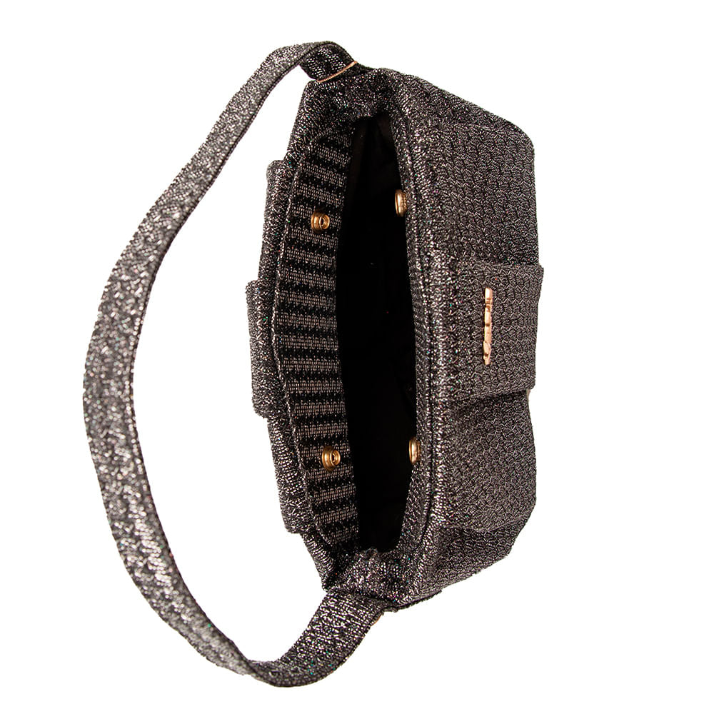 Bolsa Baguete Tiracolo Preto