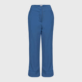 Calça Acetinada Cintura Alta Azul