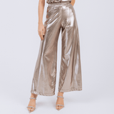Calça Pantalona Brilho Prata
