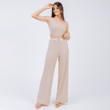 Calça Pantalona Brilho Areia