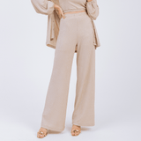 Calça Pantalona Brilho Areia