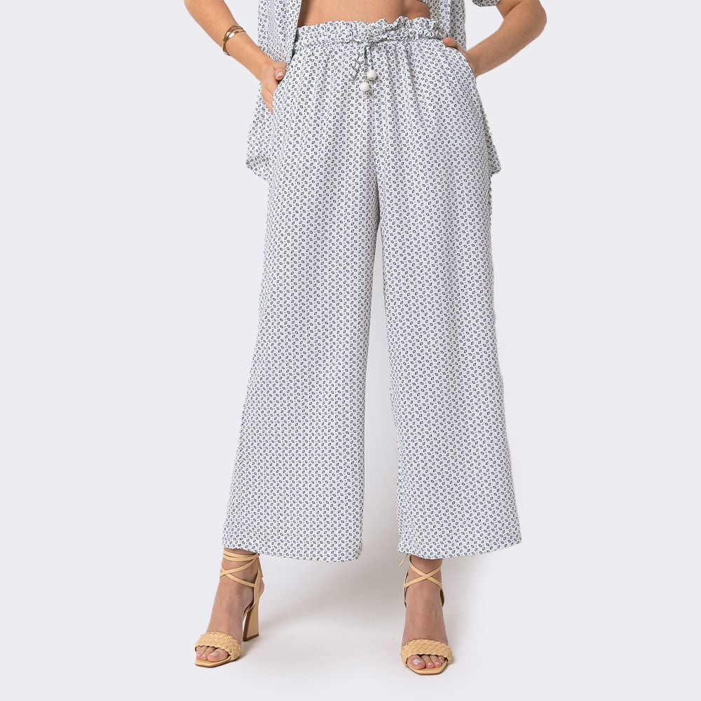 Calça Pantacourt Offwhite