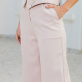 Calça Pantalona Alfaiataria Nude