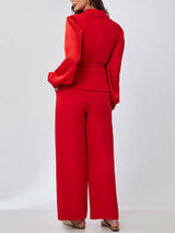 Calça Pantalona Alfaiataria Vermelho