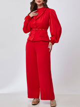 Calça Pantalona Alfaiataria Vermelho