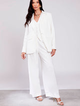 Calça Pantalona Alfaiatada Offwhite