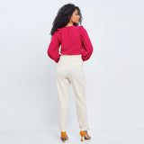 Camisa Babado Manga Ampla Pink