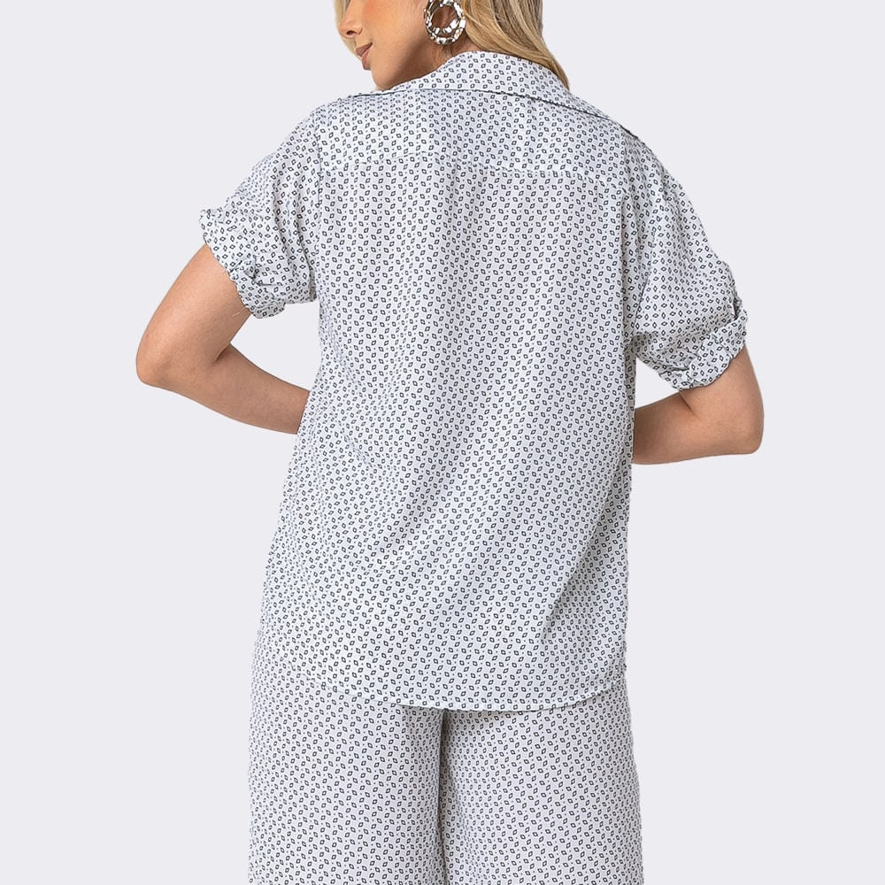 Camisa Manga Curta Offwhite