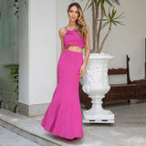 Conjunto Midi Plissado Pink