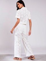 Conjunto Calça e Camisa Laise Linho OffWhite