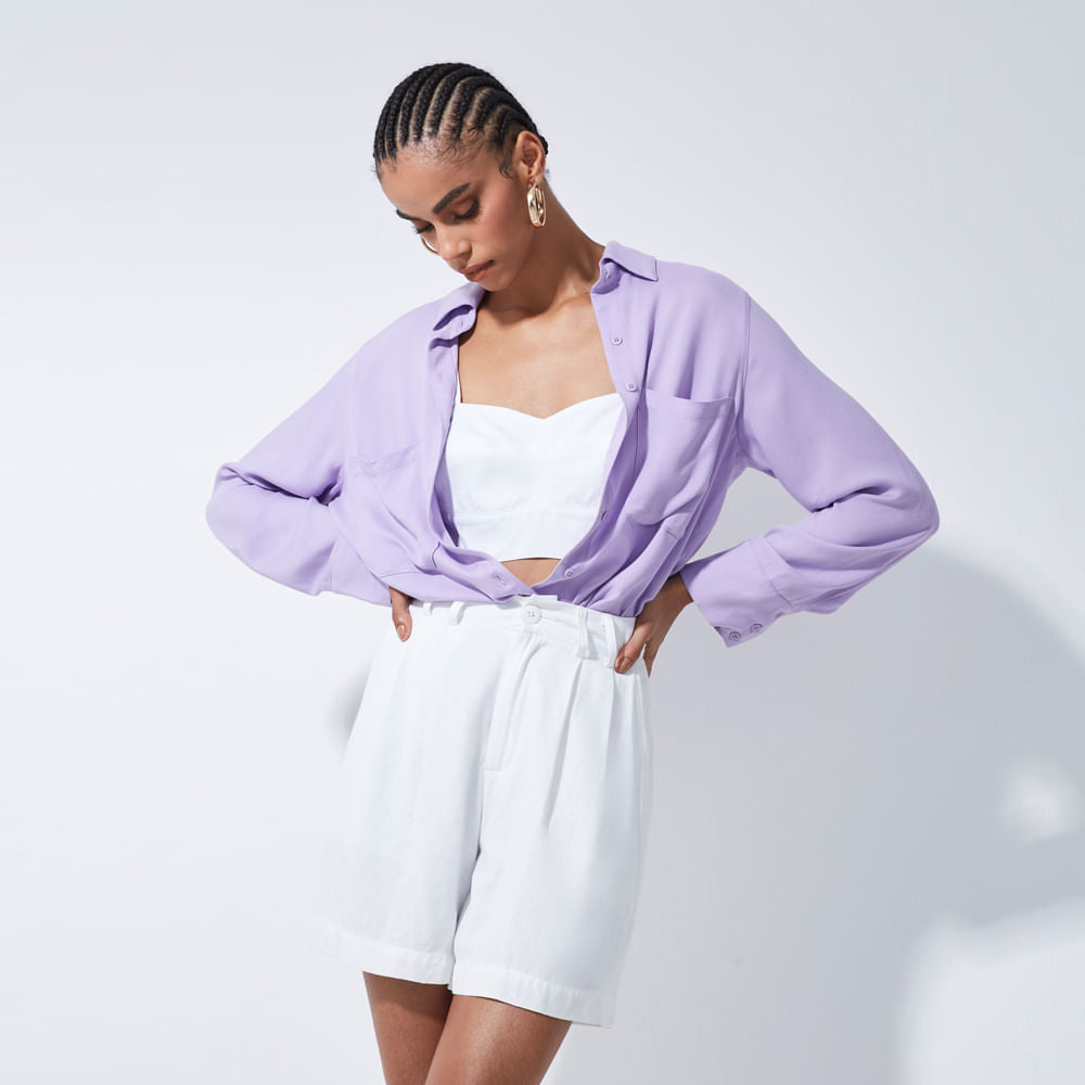 Top Cropped Feminino Alça Fina Collab - Off White