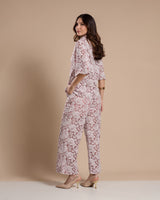 Calça Renda Pantalona Rosa