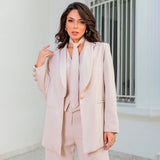 Gravata Feminina Slim Nude