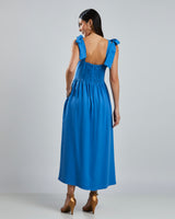 Vestido Midi Laço Azul