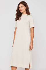 Vestido T-Shirt Moletinho Offwhite