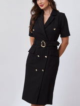 Vestido Blazer Transpassado Preto