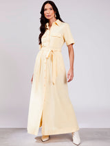 Vestido Chemise Longo Manteiga