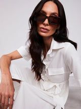Vestido Chemise Longo Offwhite