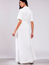 Vestido Chemise Longo Offwhite