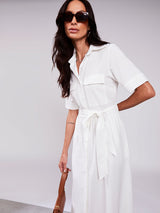 Vestido Chemise Longo Offwhite