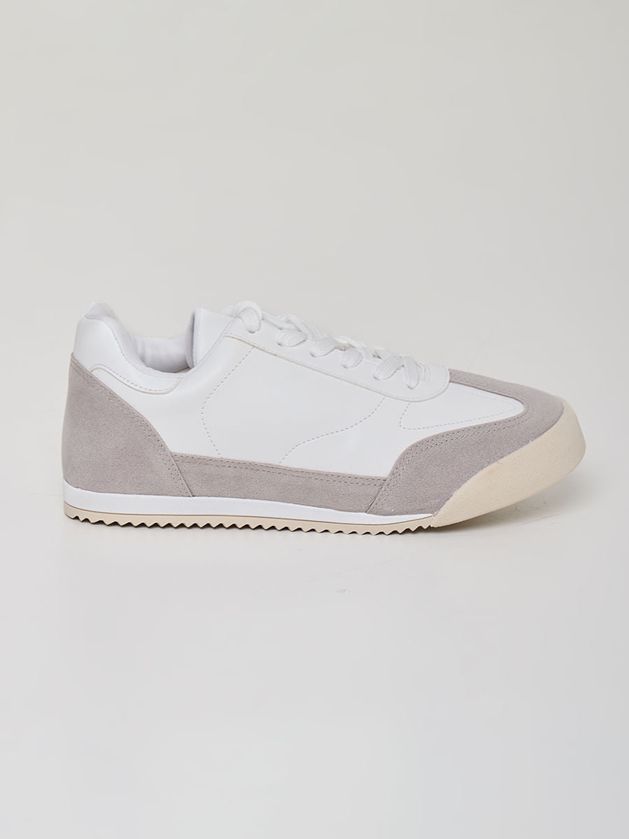 Tênis Conforto Camurça Offwhite