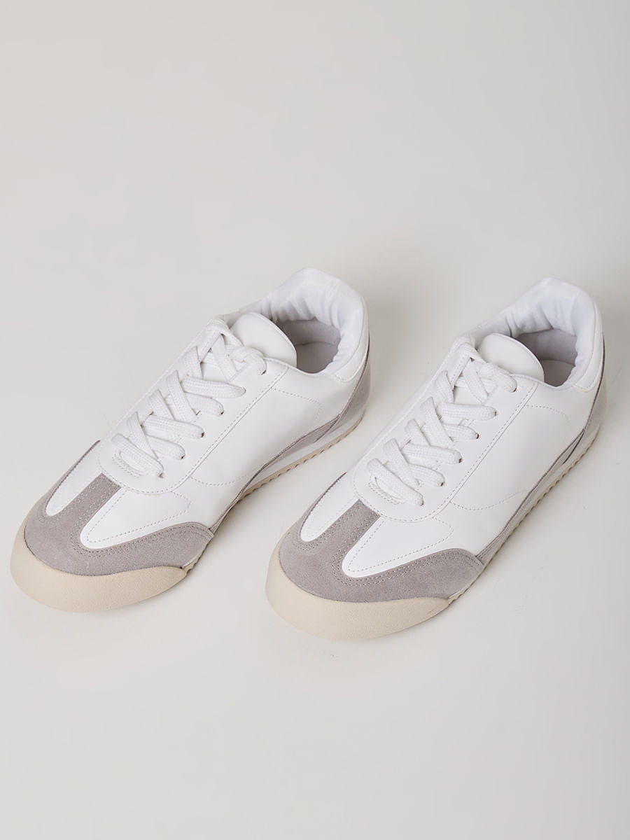 Tênis Conforto Camurça Offwhite