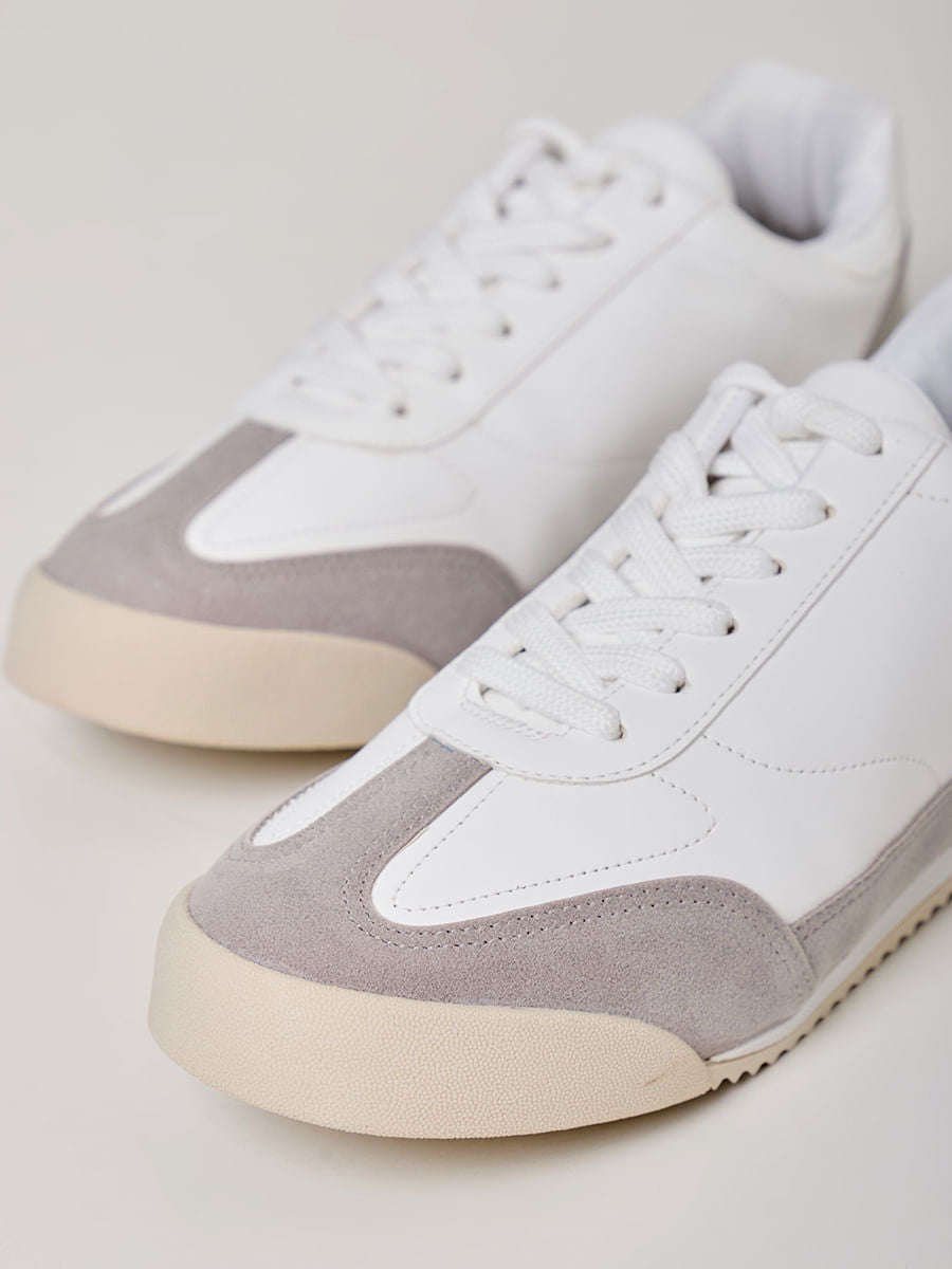 Tênis Conforto Camurça Offwhite