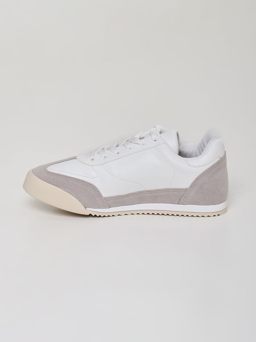 Tênis Conforto Camurça Offwhite