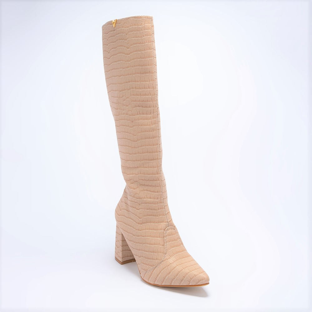 Bota Feminina Cano Longo Bico Fino