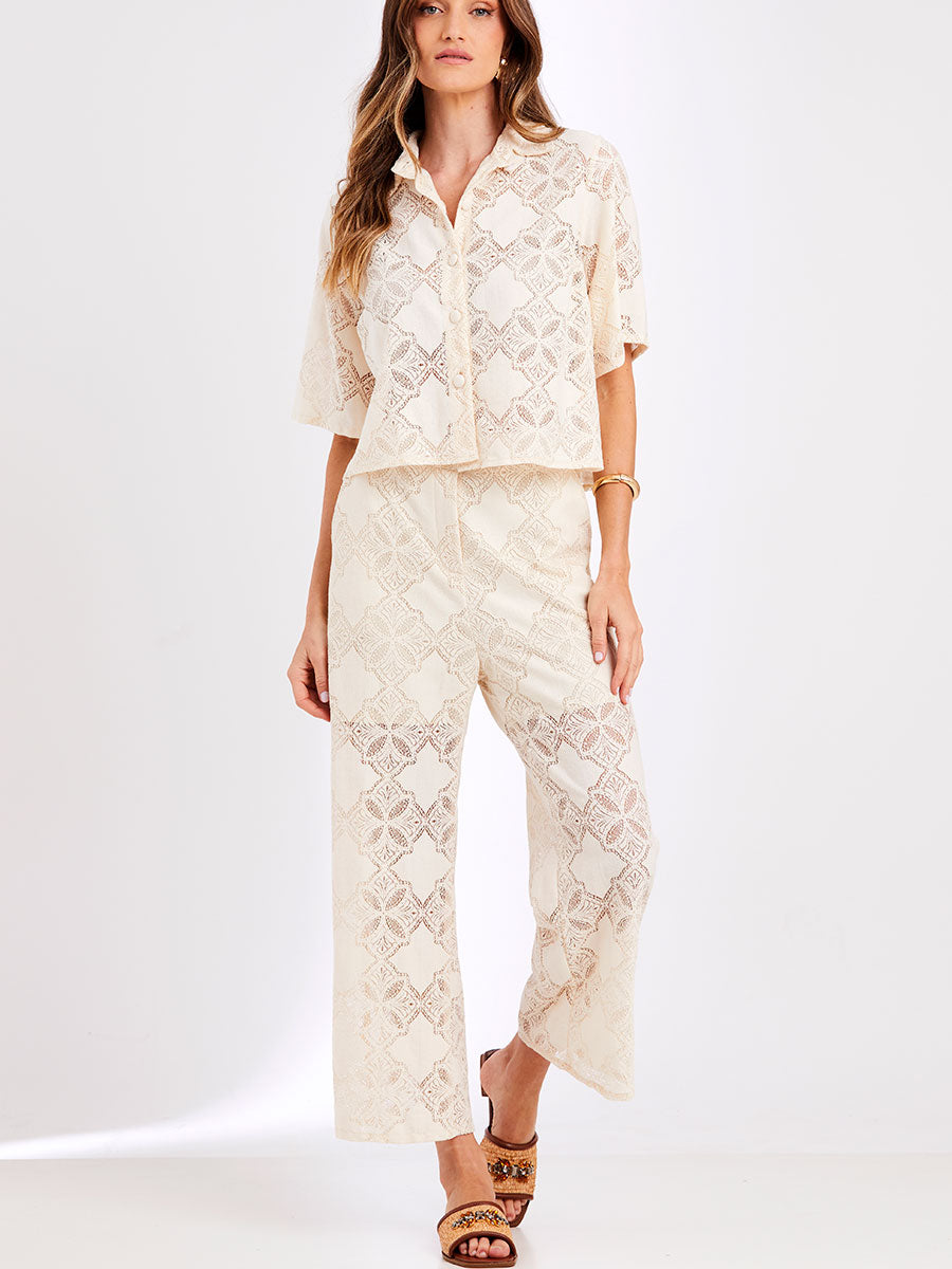 Camisa Renda Floranza Nude