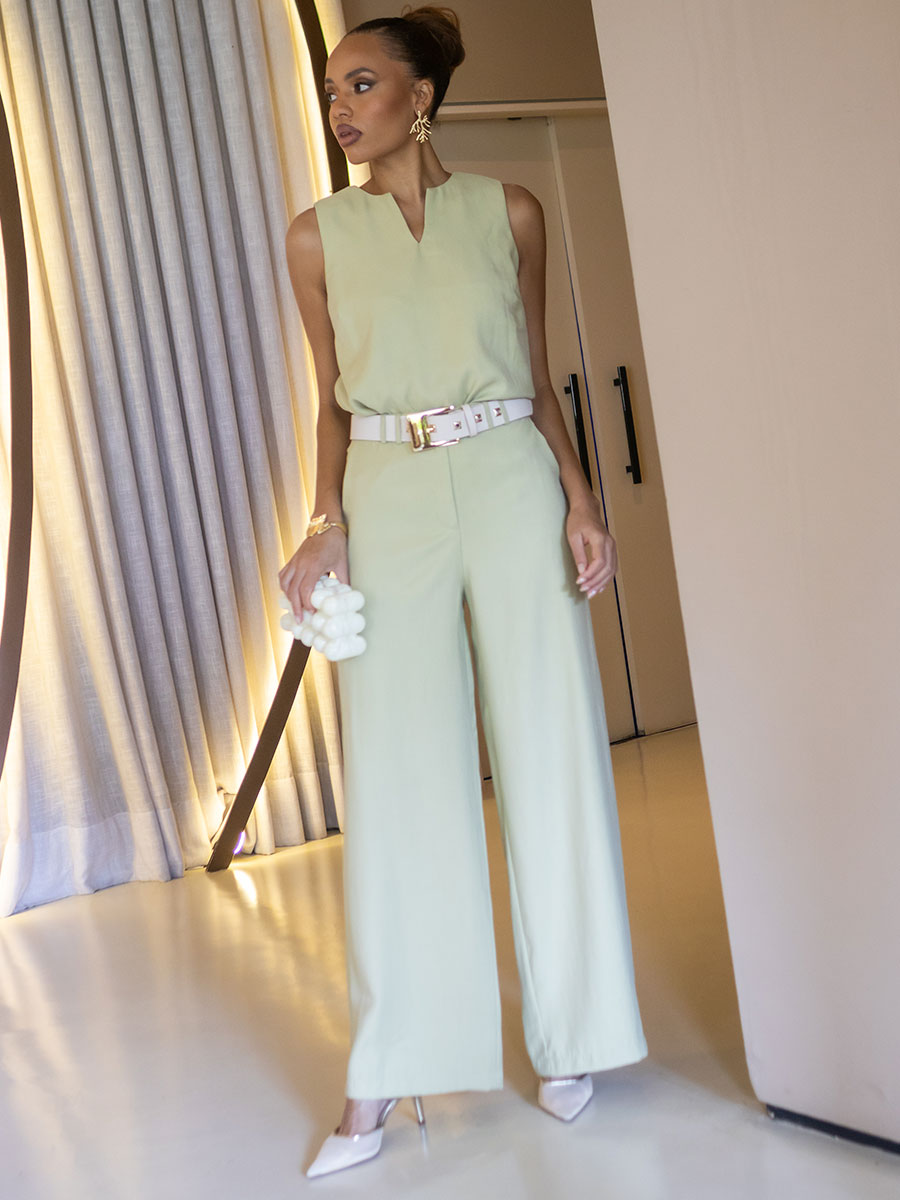 Conjunto Liso Calça e Regata Verde