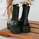 Bota Coturno Tratorada Cano Médio Preto
