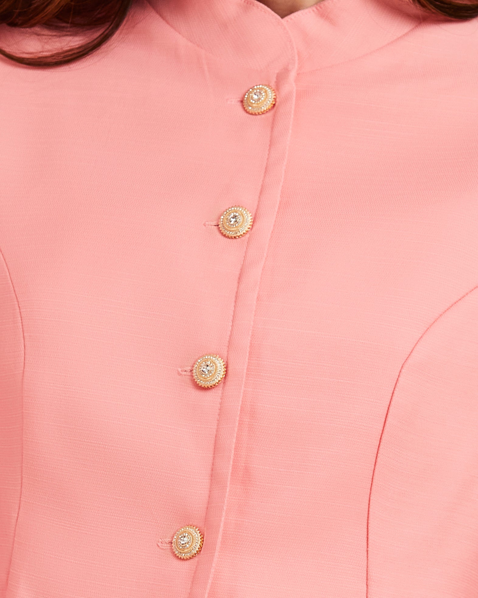 Casaqueto Gola Militar Rosa