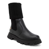 Bota Meia Coturno Cano Médio Tratorada  Preto
